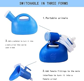 Unisex 2000ML Urinals Bottles With lid For Men