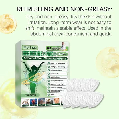 Moringa Berberine x N A D+10- in -1 Advanced Nano Microneedle Patch(7pcs)