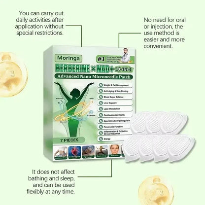 Moringa Berberine x N A D+10- in -1 Advanced Nano Microneedle Patch(7pcs)