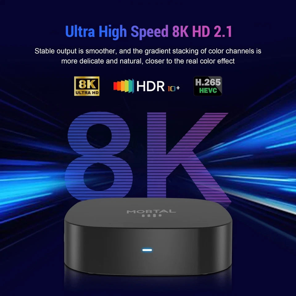 Android 16.0 TV Box Media Player 8GB RAM 128GB 8K 4K Dual WiFi UK Stock